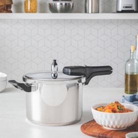 Panela de Pressão Tramontina Brava em Aço Inox com Fundo Triplo 22 cm 6 Litros 62416220