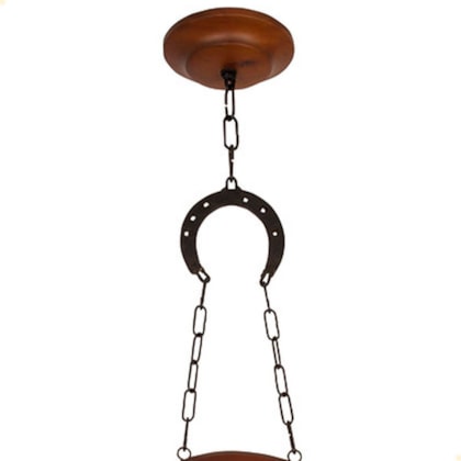 Pendente Muller Sela de Cavalo 1 Lâmpada Envelhecido 931E - foto 5